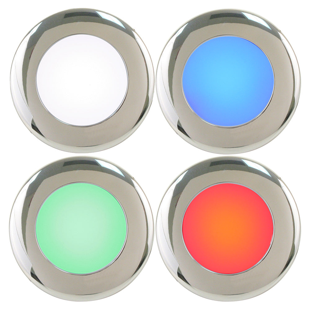 Scandvik 41416P A2.5 4 Color Downlight w/SS Trim - 8-30V