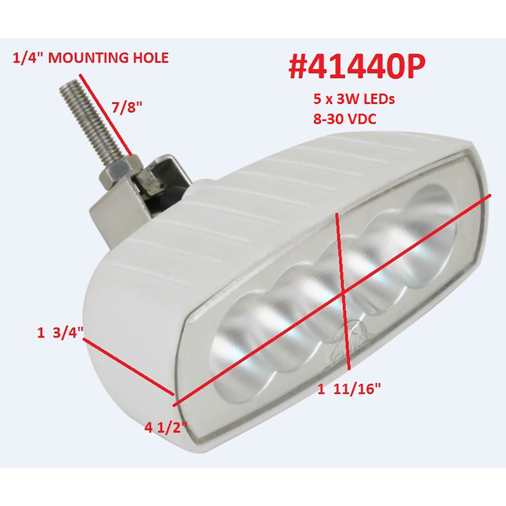 Scandvik 41440P Bracket Mount LED Spreader Light - White