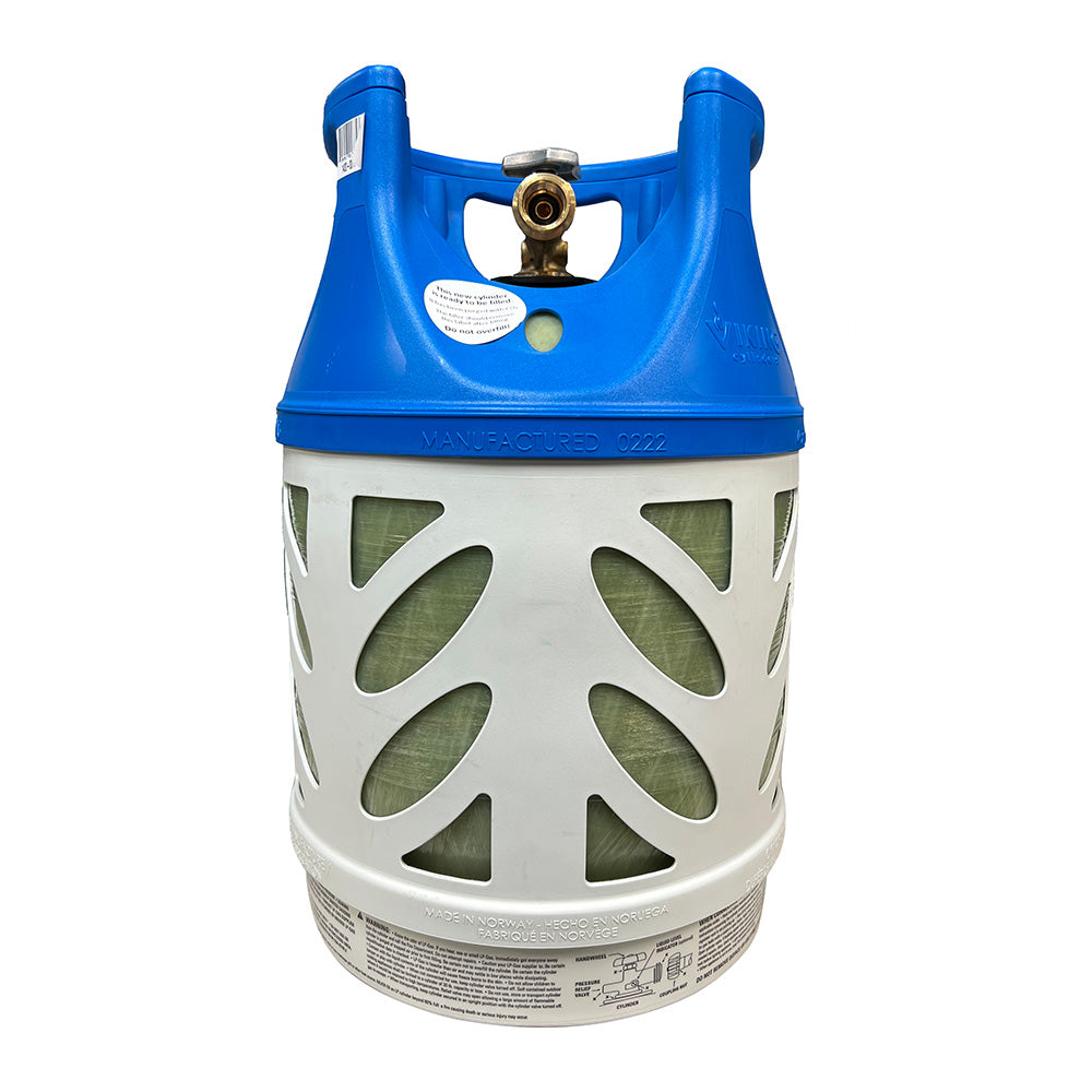 Viking Cylinders 1420-0017 17lb Vertical Fiberglass Composite LPG Cylinder w/Type 1 Valve - OPD, DOT, TC Approved