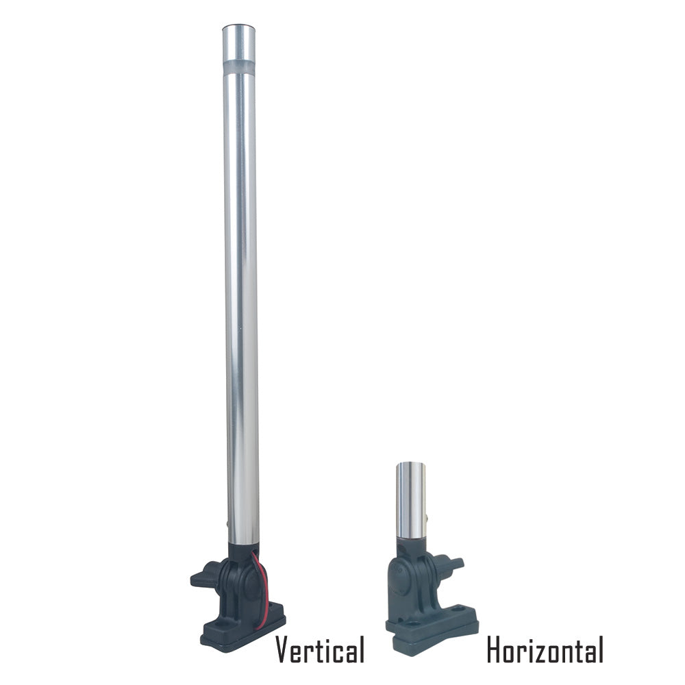 Perko 1670DP2ALU 24" Folding Mount Pole Light - White All Round Light