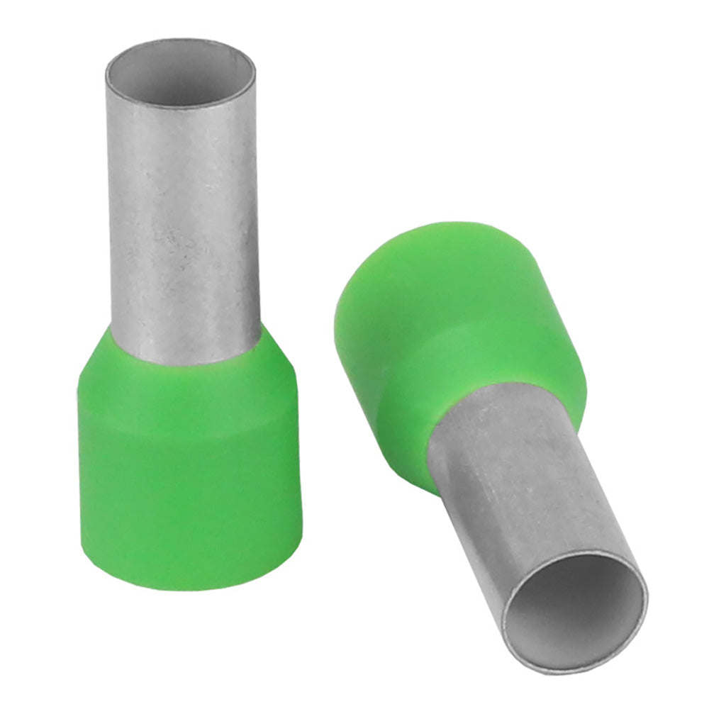 Pacer TFRL6-12MM-10 Green 6 AWG Wire Ferrule - 12mm Length - 10 Pack