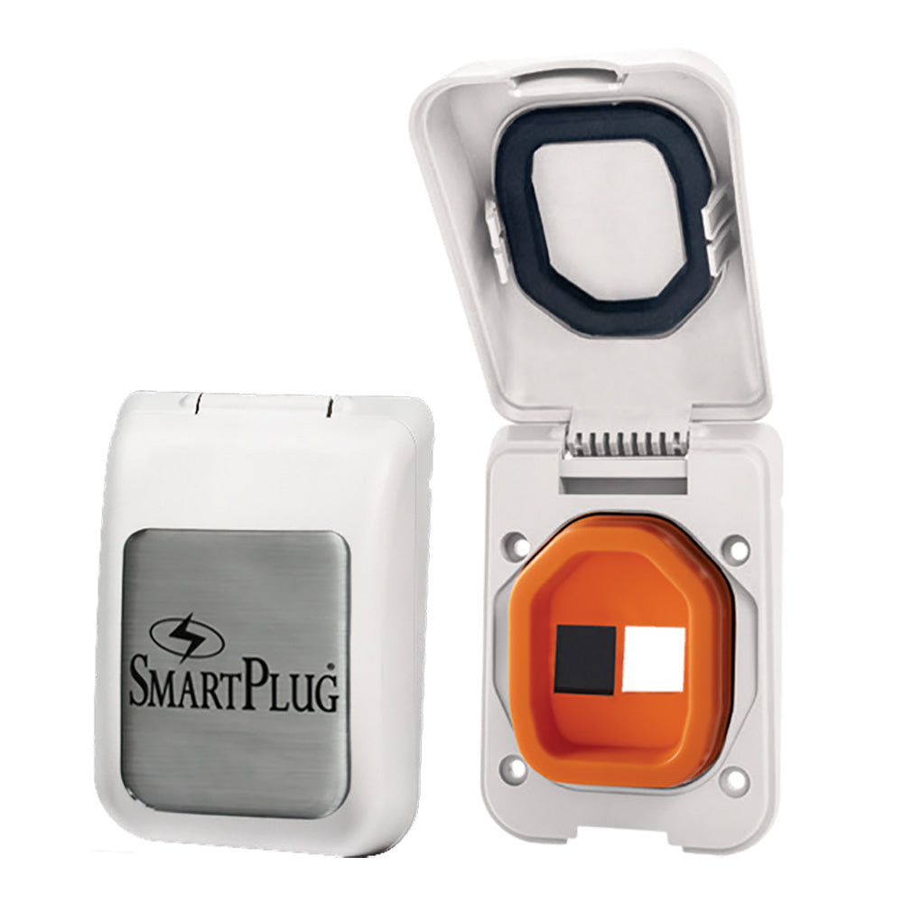 SmartPlug BDBPW Data Port Case/Inlet Only - White Cover w/One Blank Plug One Open Port