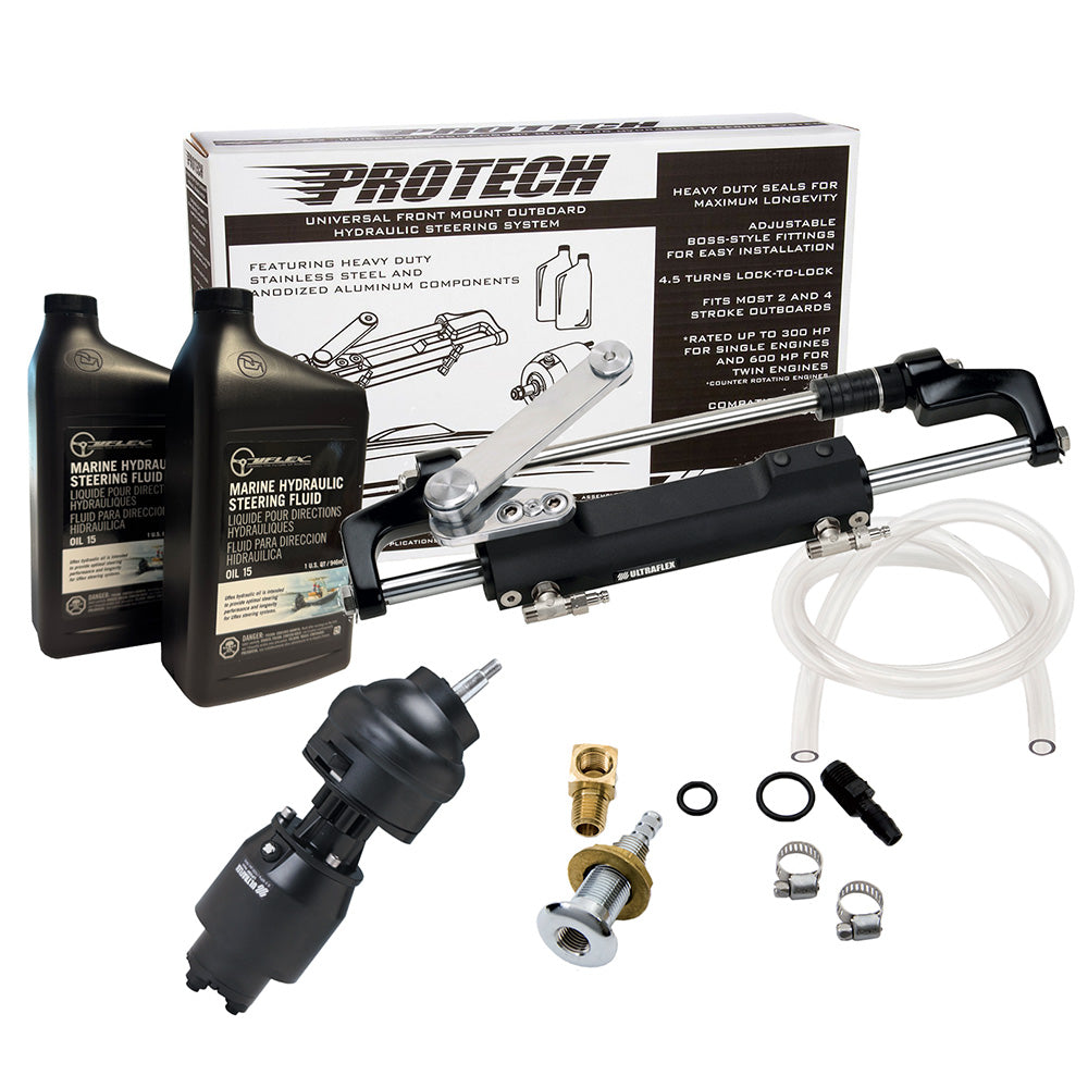 Uflex PROTECH 2.1T PROTECH 2.1 Front Mount Tilt OB Hydraulic System - Includes UP28T Helm Pump, Oil, UC128TS-2 Cylinder, X82 Tilt - No Hoses