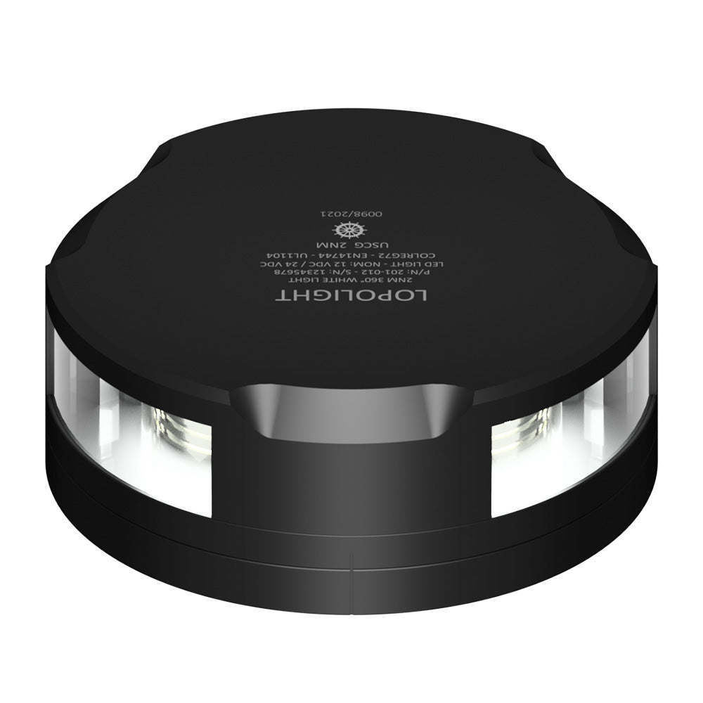 Lopolight 201-012-FB-B 360-Degree Anchor Light - 2NM - Black Housing w/FB Base