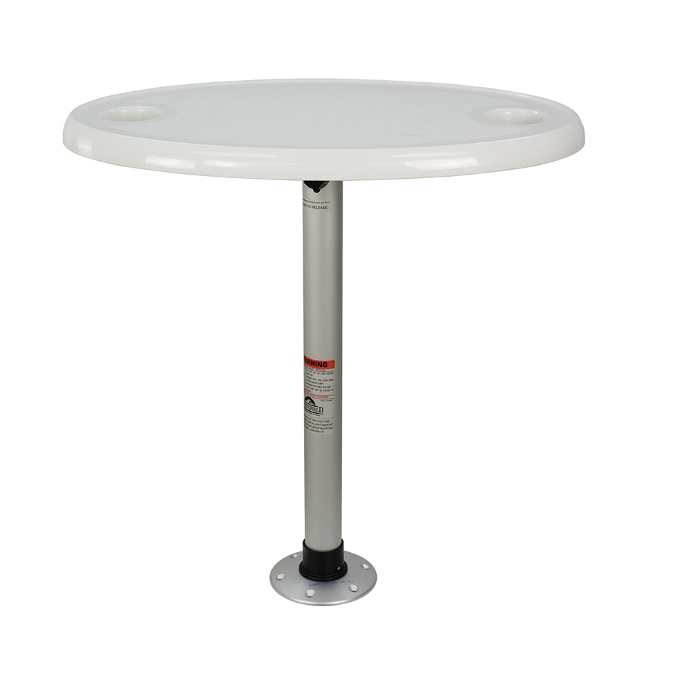 Springfield 1691227-L1 Thread-Lock Electrified Oval Table Package w/LED Lights USB Ports