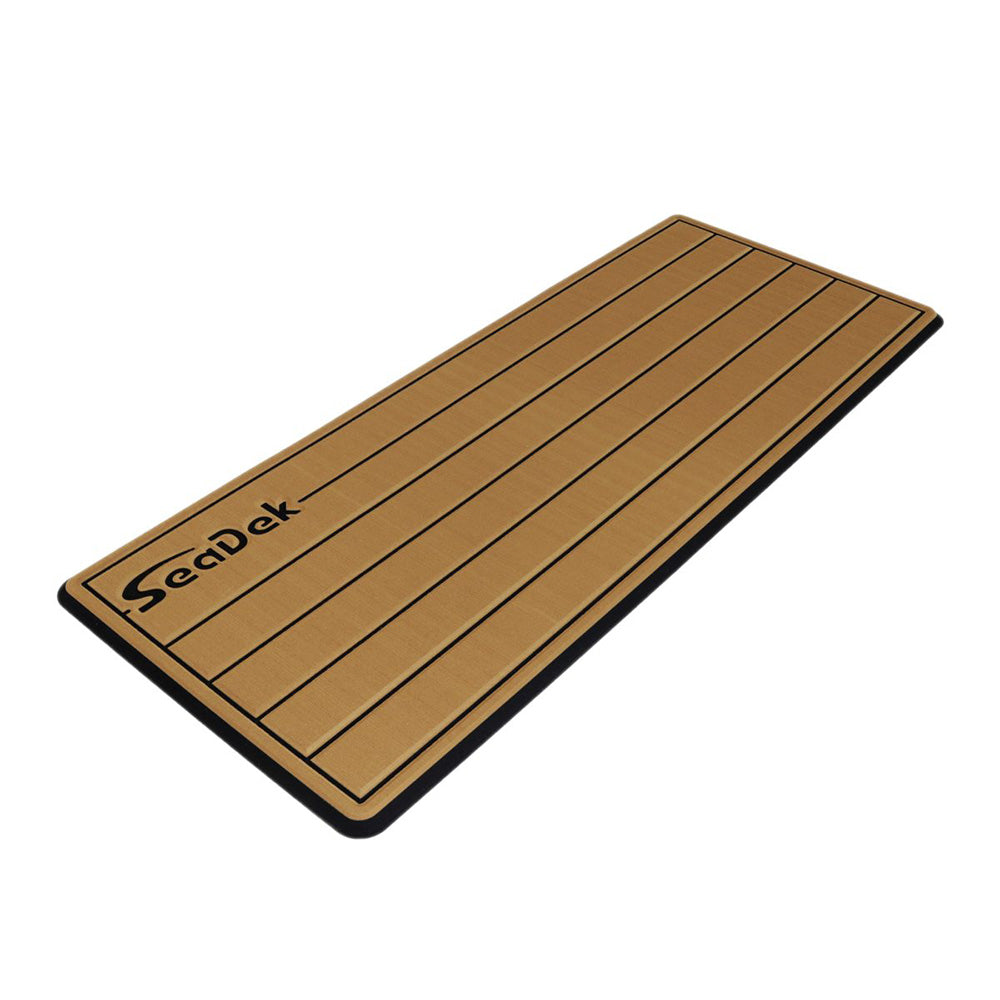 SeaDek 53601-80327 16 x 39" 20mm Dual Density Large Teak Helm Pad w/SeaDek Logo - Brushed Texture - Mocha/Black (406.4mm x 990.6mm x 20mm)