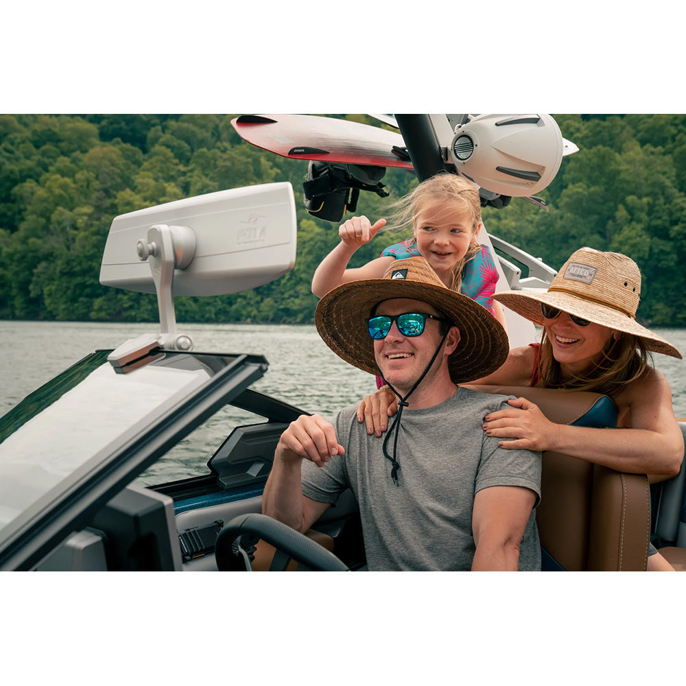 PTM Watersports P12848-100TEBGR VR-140 Elite Mirror - 6 x 20 - 140 Degree View - Grey