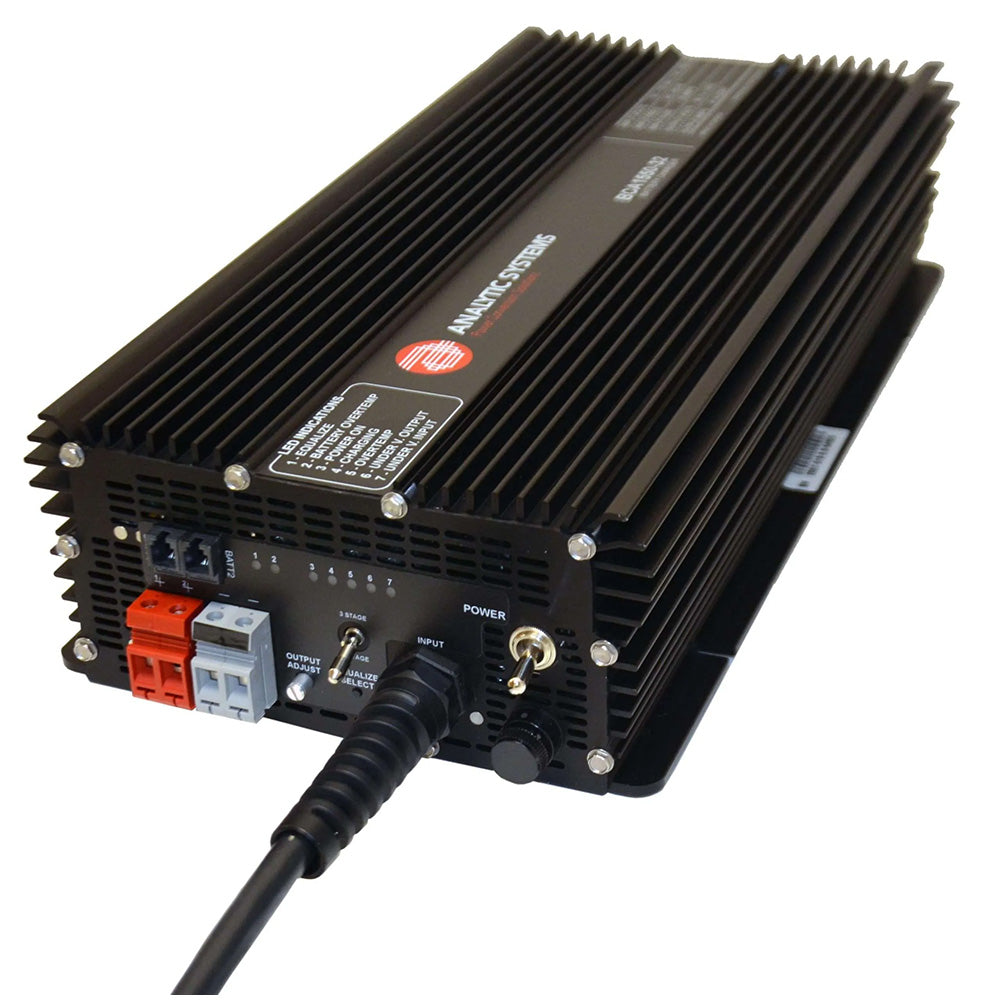 Analytic Systems BCA1050-12 AC Charger 2-Bank 70A, 12V Out, 85-264VAC In Power-Factor Correction