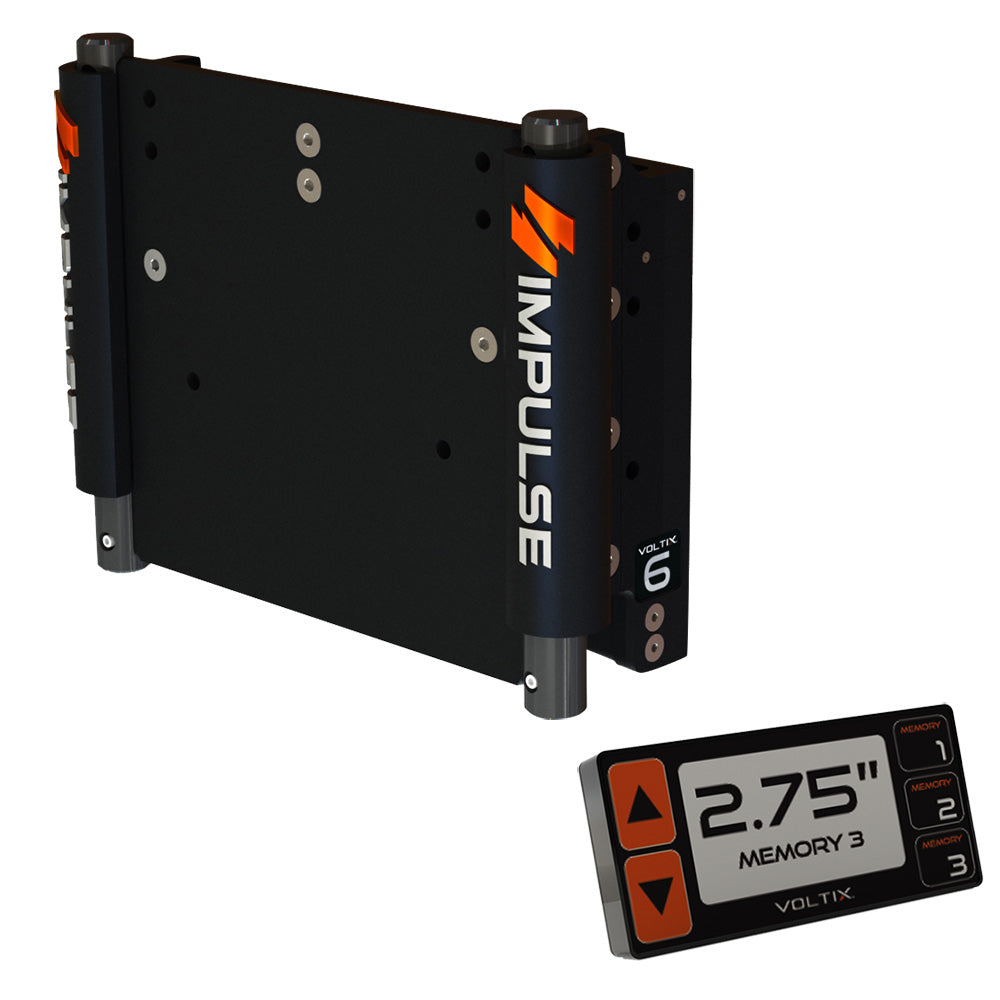 IMPULSE 75051-B XL 6" Set Back Electric Jack Plate with Smart Control - Black Anodized