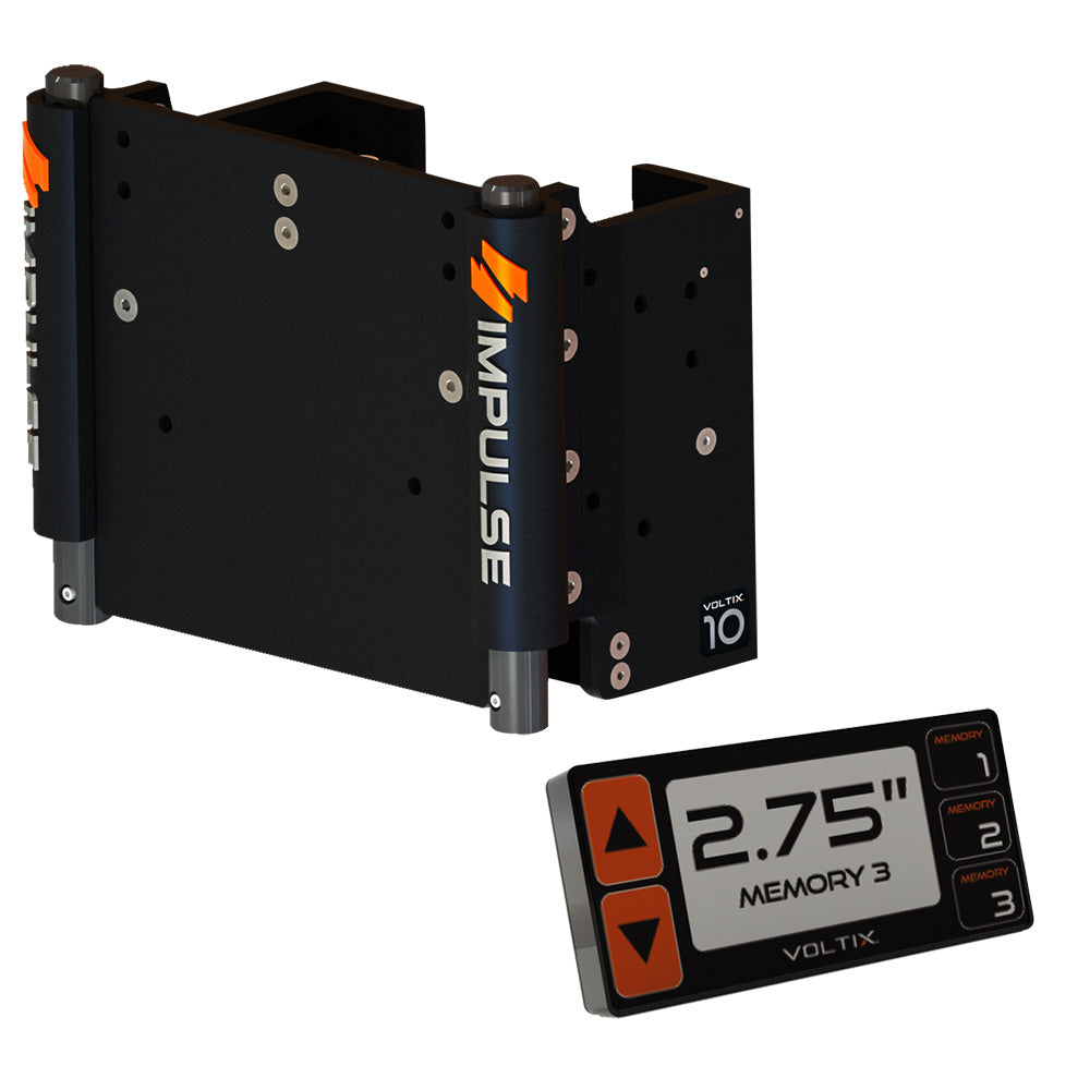 IMPULSE 75071-B XL 10" Set Back Electric Jack Plate with Smart Control - Black Anodized