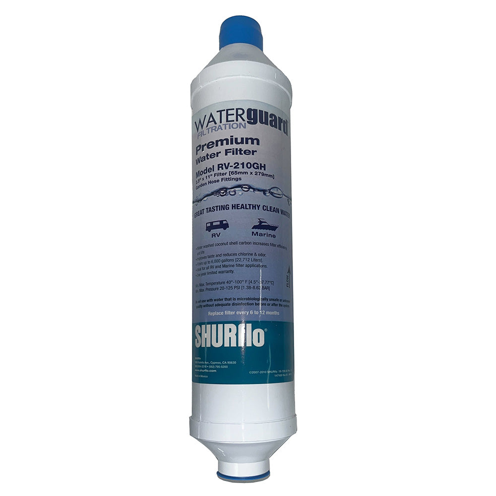 Shurflo by Pentair RV-210GH-A City Water Entry In-Line Filter w/Garden Hose Ends