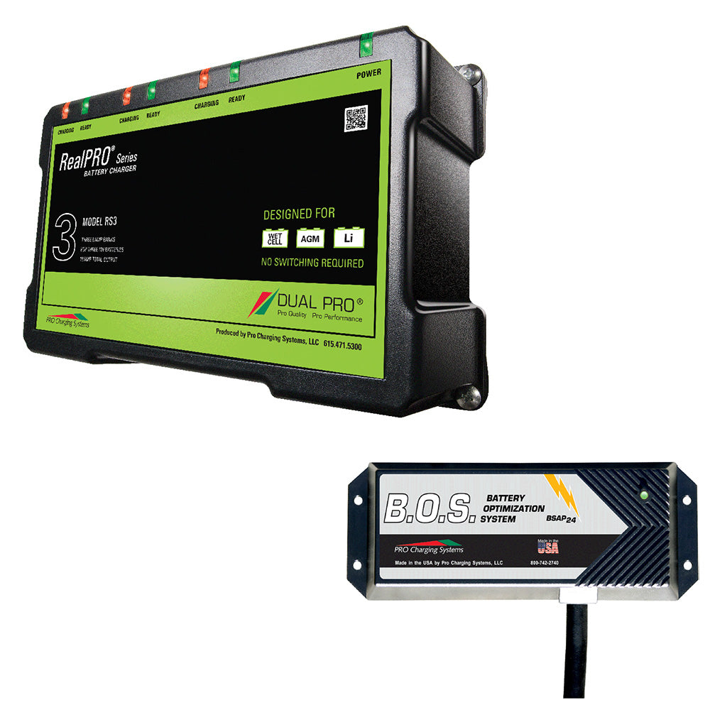 Dual Pro RS3/BOS12V2 RS3 3 Bank Battery Charger w/2 Bank B.O.S.