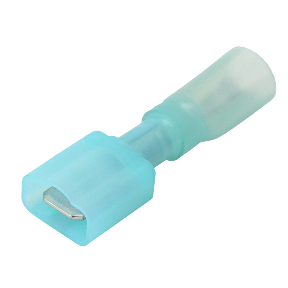 Pacer TDE14-250FIM-100 16-14 AWG Fully-Insulated Male Disconnect Terminal - Blue - 100 Pack