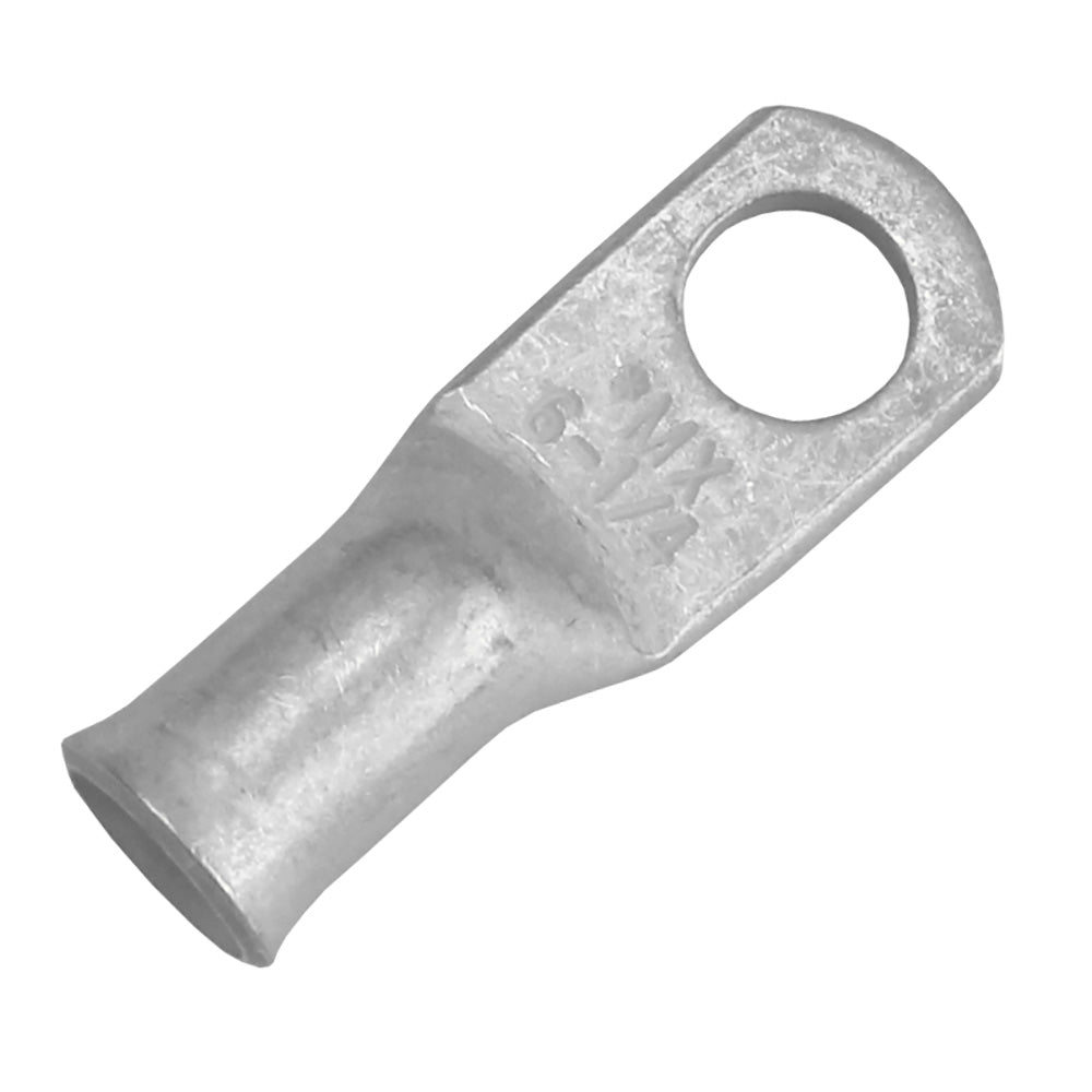 Pacer TAE6-14R-10 Tinned Lug 6 AWG - 1/4" Stud Size - 10 Pack