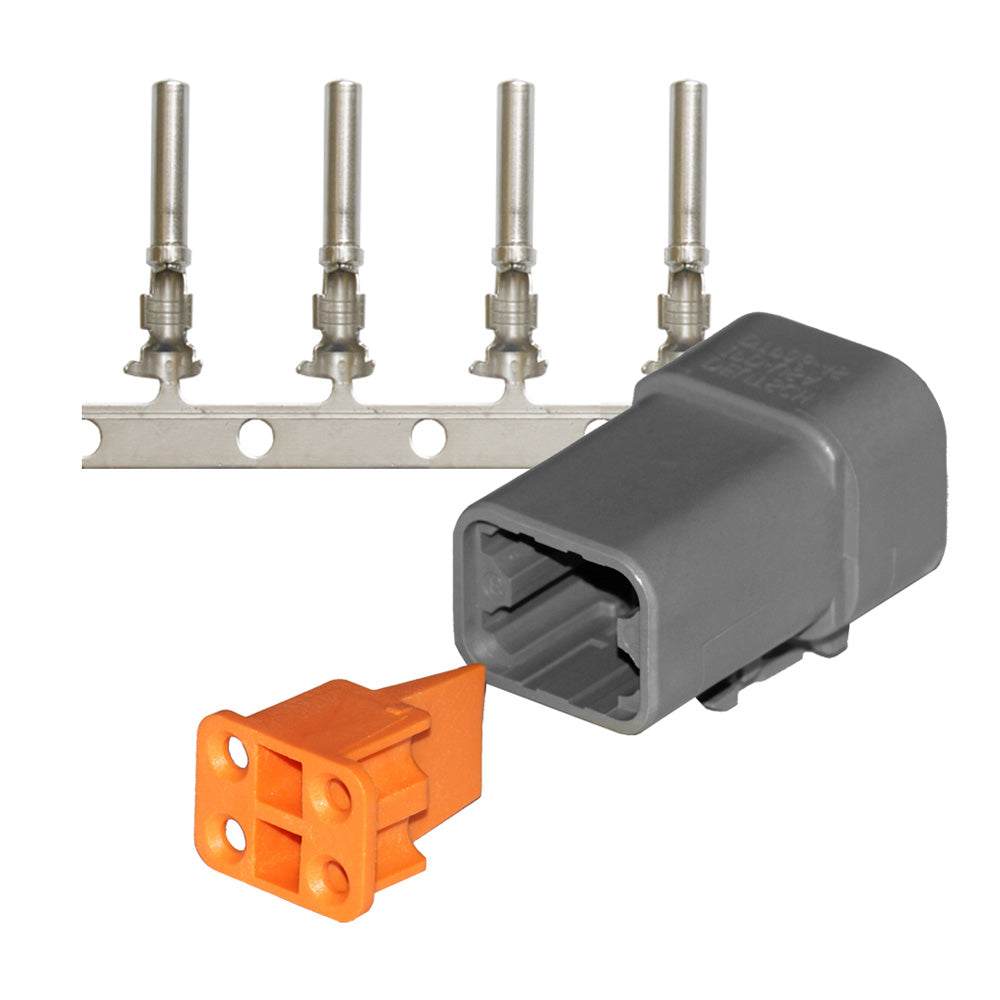 Pacer TDTP06F-4RS DTP Deutsch Plug Repair Kit - 14-12 AWG (4 Position)
