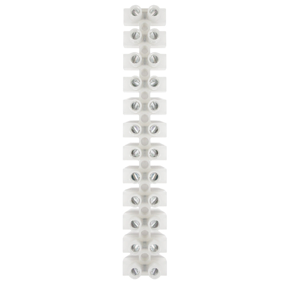 Pacer E400-12-5 40A Euro Style Terminal Block - 12 Positions - 5 Pack