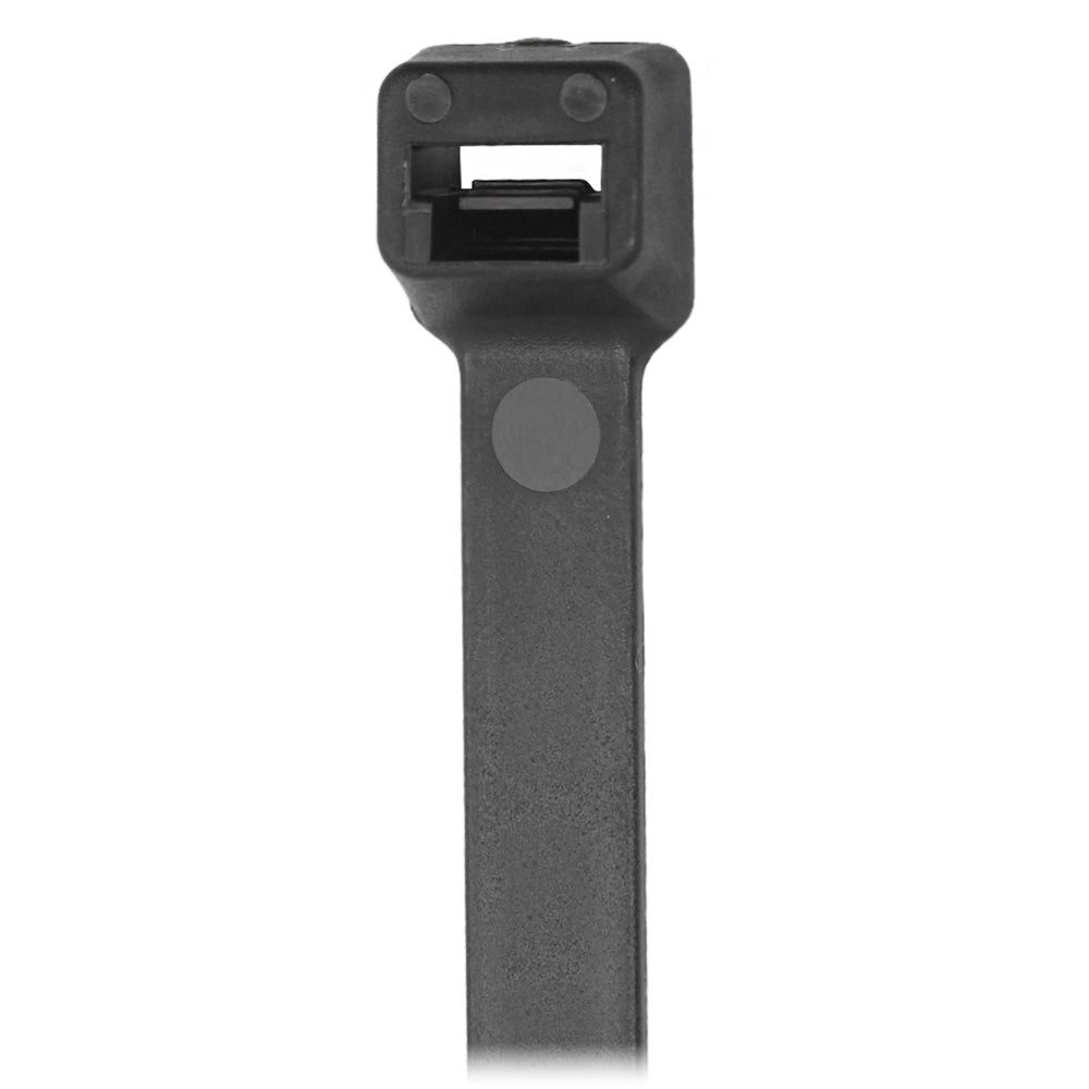 Pacer CT4S-100BK 14" Cable Tie - Black - 50lb Tensile Strength - 4" Bundle Diameter - 100 Piece Bag