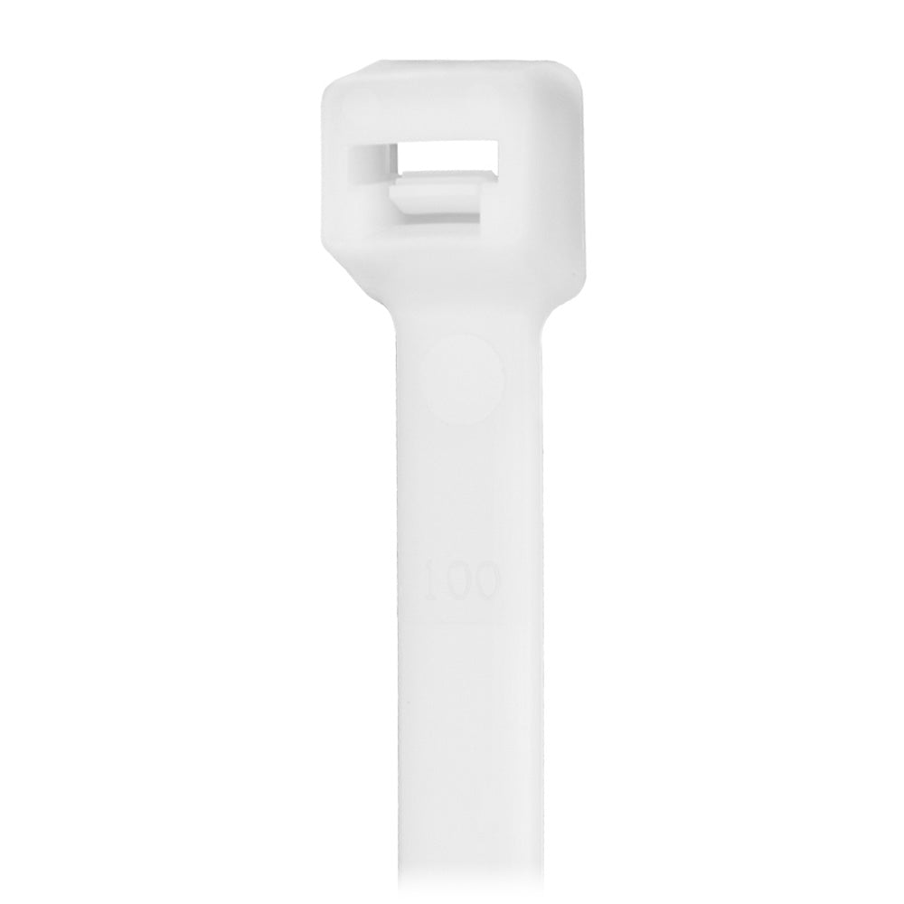 Pacer CT1.5I-100 6" Cable Tie - Natural Color - 30-40lb Tensile Strength - 1.5" Bundle Diameter - 100 Piece Bag