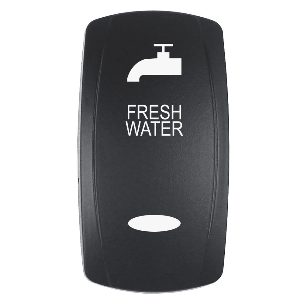 Pacer EV2LE-FRSH Actuator - 'FRESH WATER' f/V Series Contura Switches - Black - Laser Etched (Top/Bottom Light)