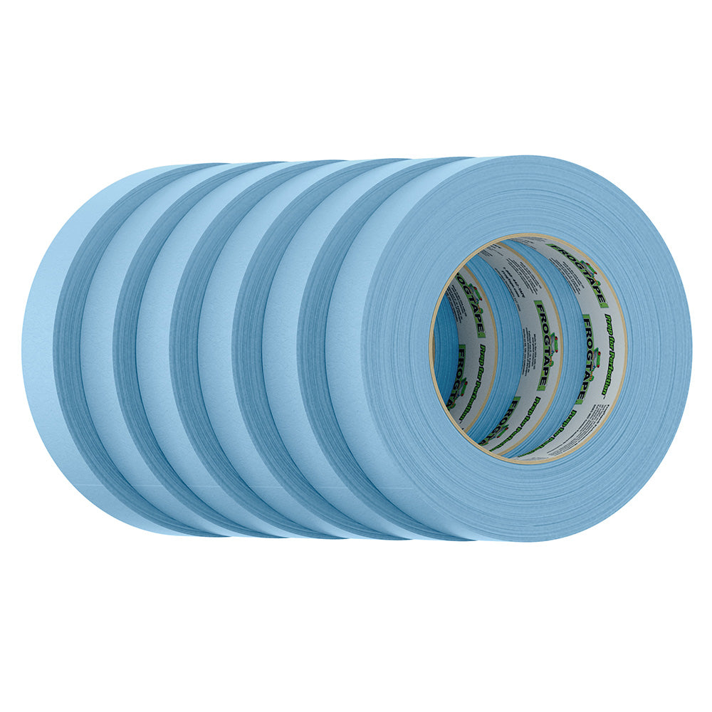 FrogTape 105327 CP 250 Medium-High Adhesion Masking Tape - 24MM x 55M x 12-Pack - Light Blue - Rated f/250F