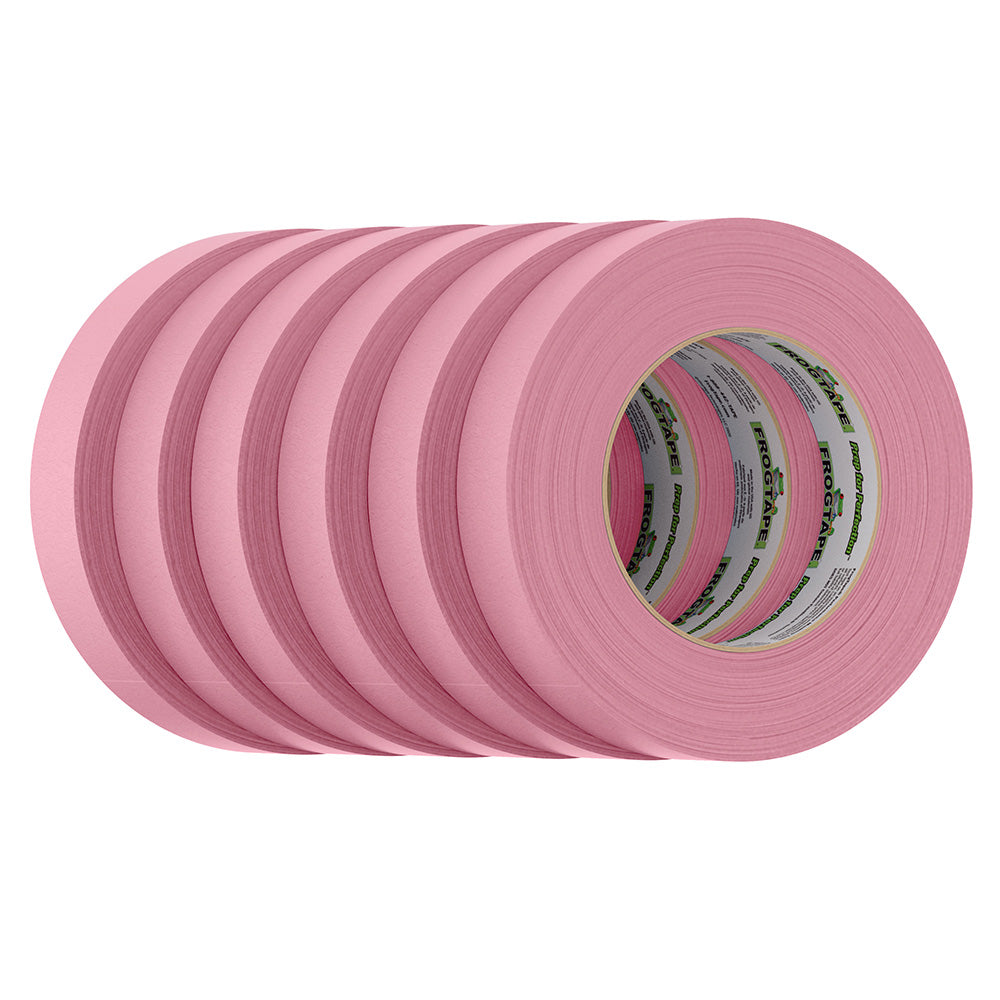 FrogTape 105333 CP 325 Medium-High Adhesion Masking Tape - 24MM x 55M x 12-Pack - Pink - Rated f/325F