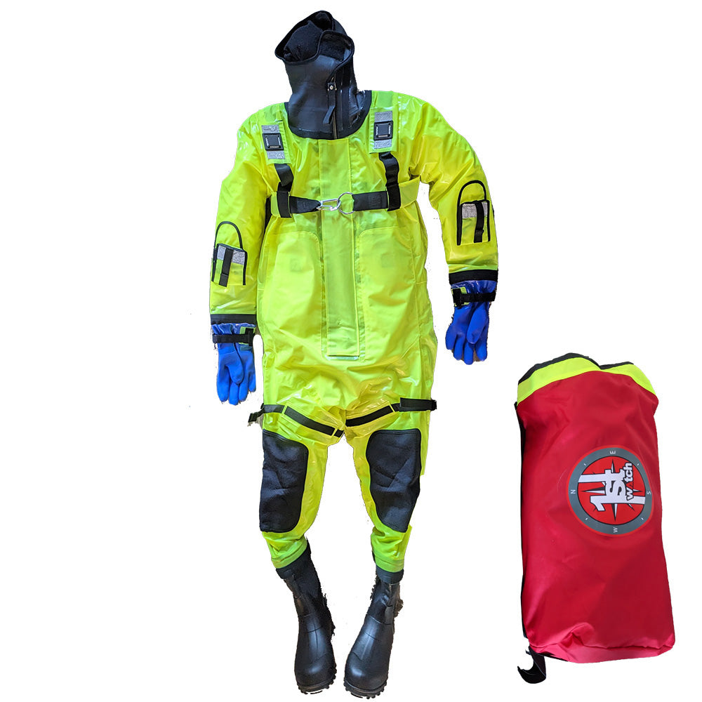 First Watch RS-1008-HV RS-1008 Ice Rescue Suit Hi-Vis Yellow - Jumbo (Built to Fit Over 6')