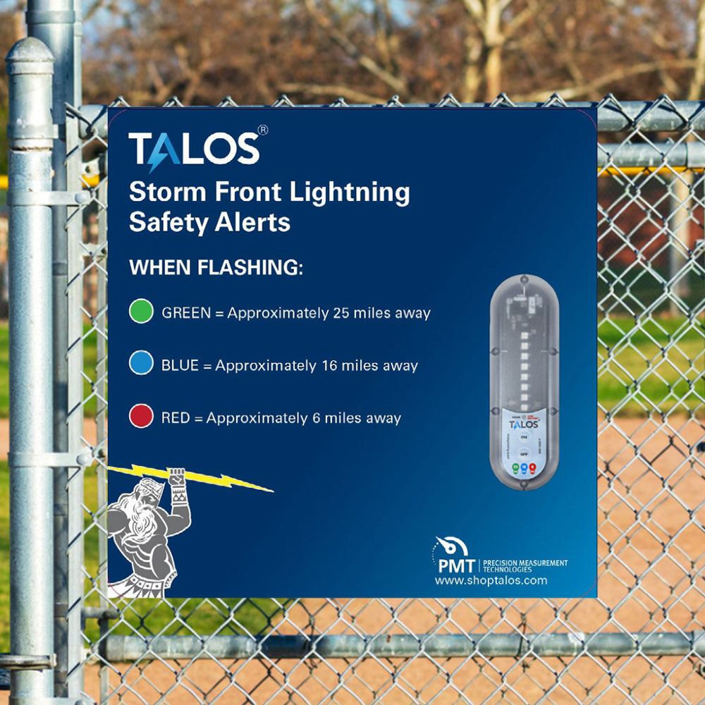 TALOS SFD-1824P-MTB Standard Lightning Detector w/18"x24" Safety Information Sign