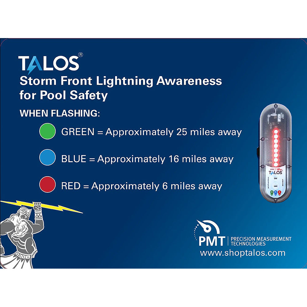 TALOS SFD-1824P-MTB-WP Wall Powered Standard Lightning Detector w/18"x24" Safety Information Sign