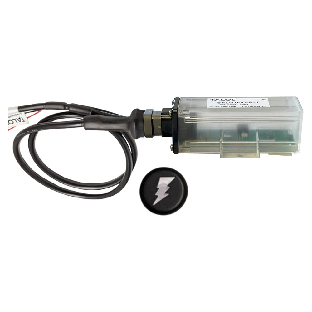 TALOS SFD1000R-T1-BO-BL-20FT Remote Housing Lightning Detection System w/20' Cable - Black Round Indicator w/Translucent Housing