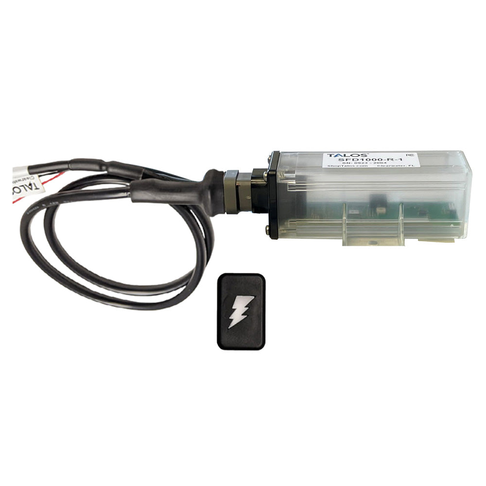 TALOS SFD1000R-T1-BR-BL-3FT Remote Housing Lightning Detection System w/3' Cable - Black Rectangular Indicator w/Translucent Housing