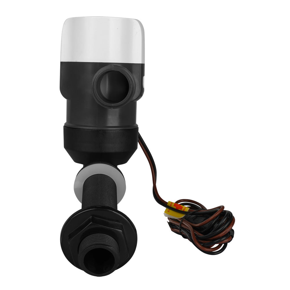 Commodore CM-E31-1100L 1100 GPH Angled Livewell Pump - 12V