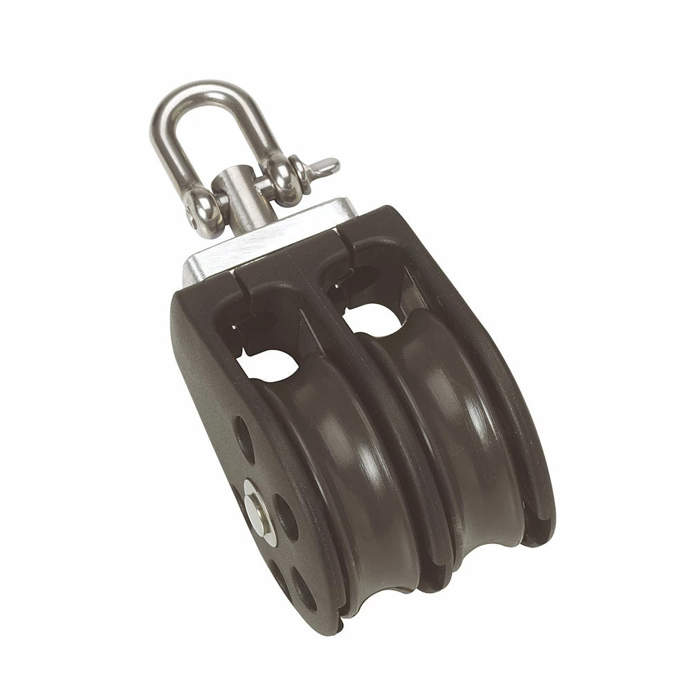 Barton N01230 Size 1 30mm Plain Bearing Pulley Block Double w/Swivel