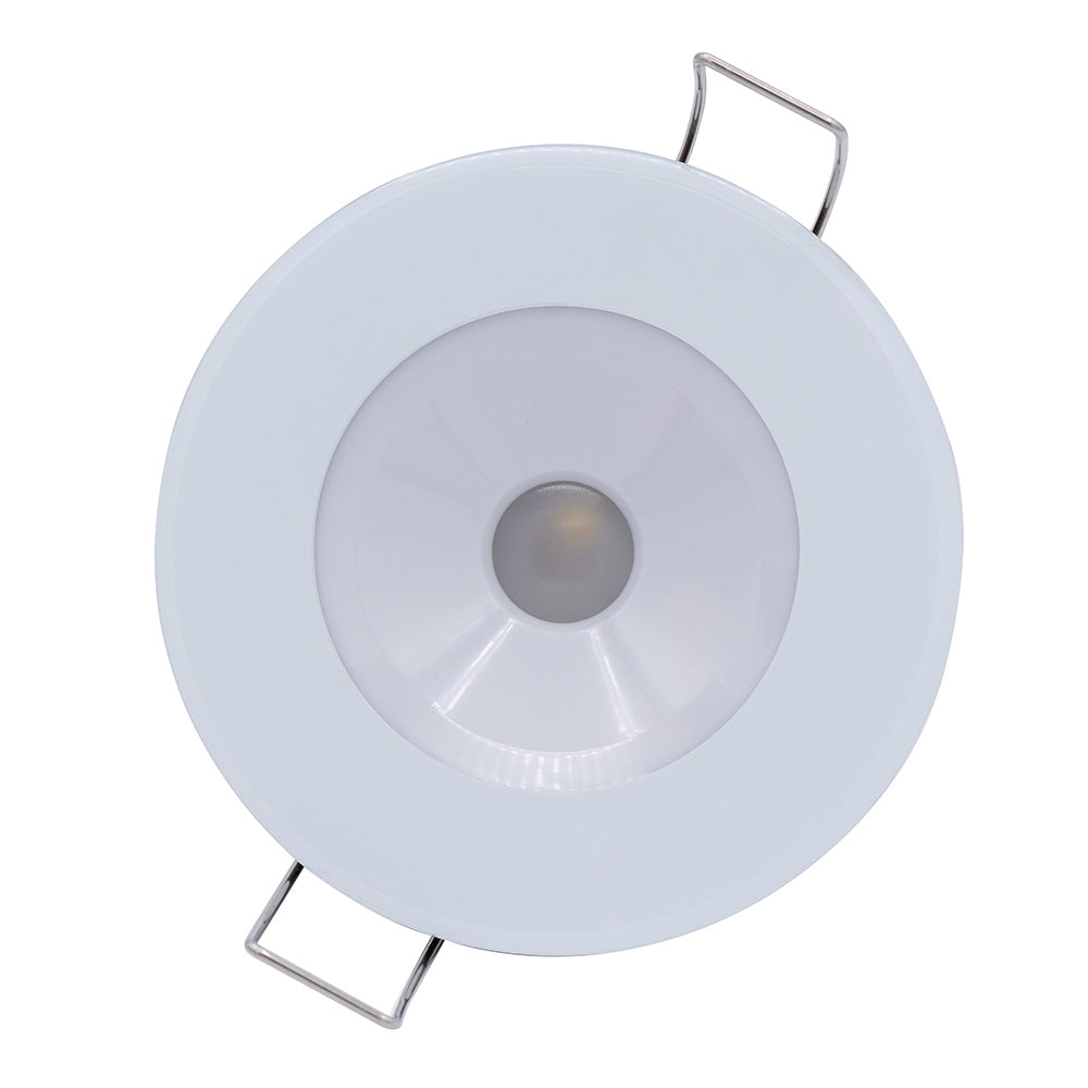 Lumitec 117123 Illusion Flush Mount LED Down Light - White - Non-Dimming - White Housing