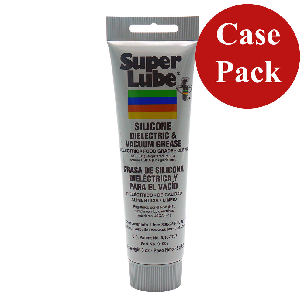 Super Lube 91003-CASE Silicone Dielectric Vacuum Grease - 3oz Tube *Case of 12