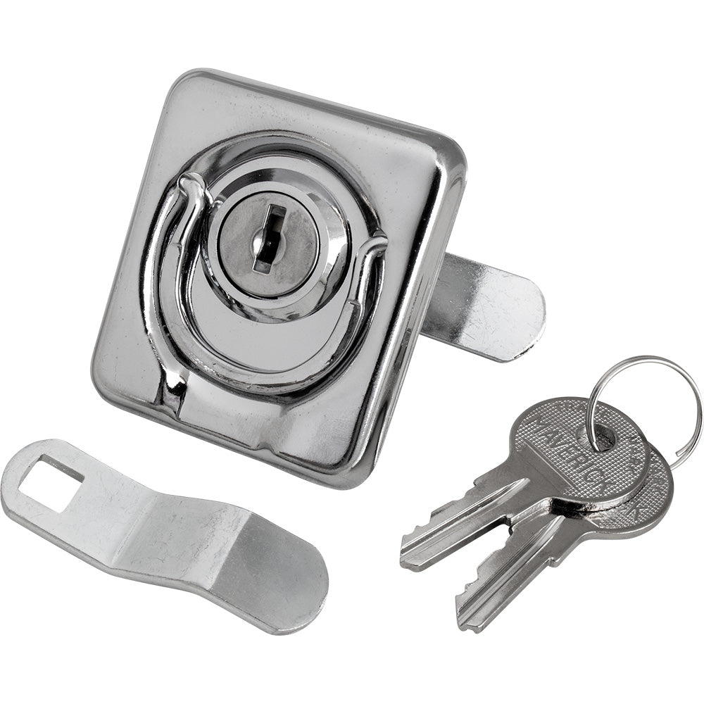 Sea-Dog 221831-1 Surface Mount Locking Ring Pull - Stamped 304 Stainless Steel/Die Cast Zinc Lock