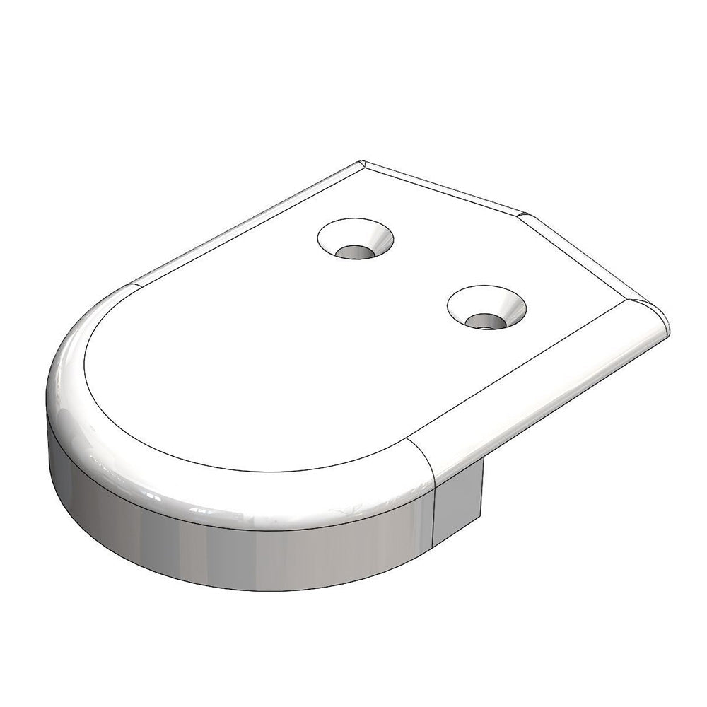 TACO F90-0001WN 2" Rub Rail End Cap - White