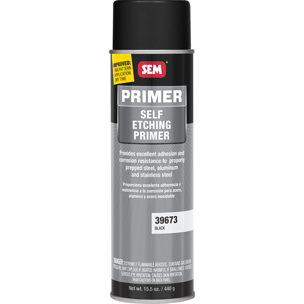 SEM 39673 Self Etching Primer - 20oz Aerosol Can - Black