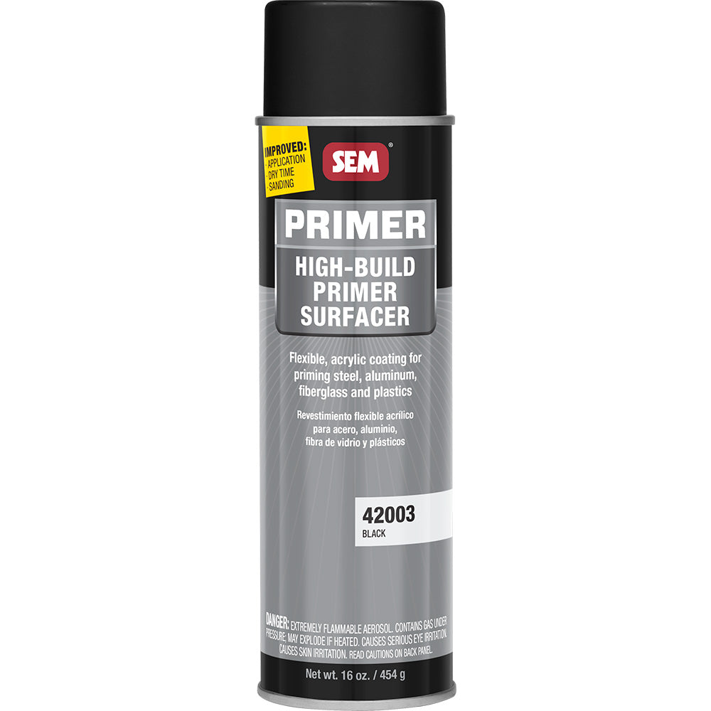 SEM 42003 High-Build Primer Surfacer - 20oz Aerosol Can - Black