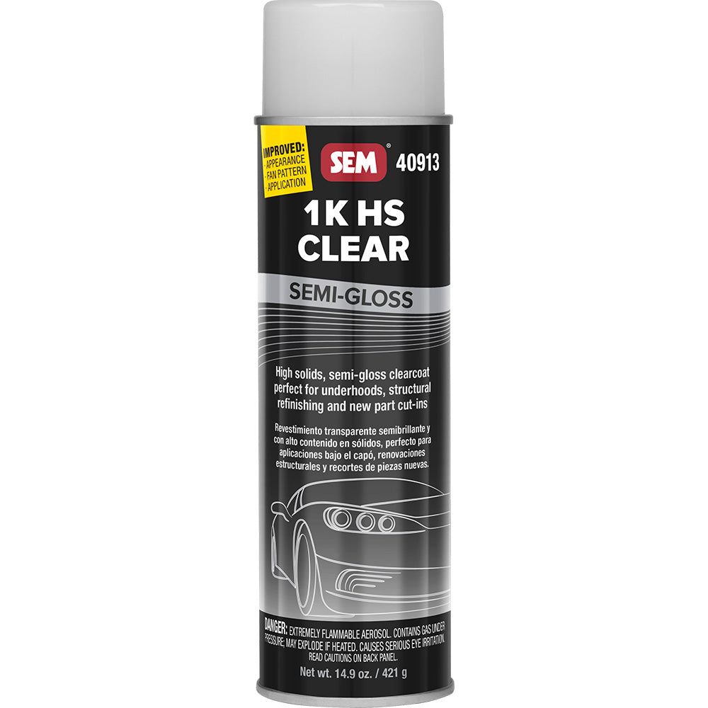 SEM 40913 1K HS Clear - 20oz Aerosol Can - Semi-Gloss Finish