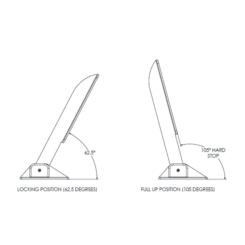 TACO H25-0048 Command Ratchet Hinge - 18-1/2" - 316 Stainless Steel Polished w/Hard Stop