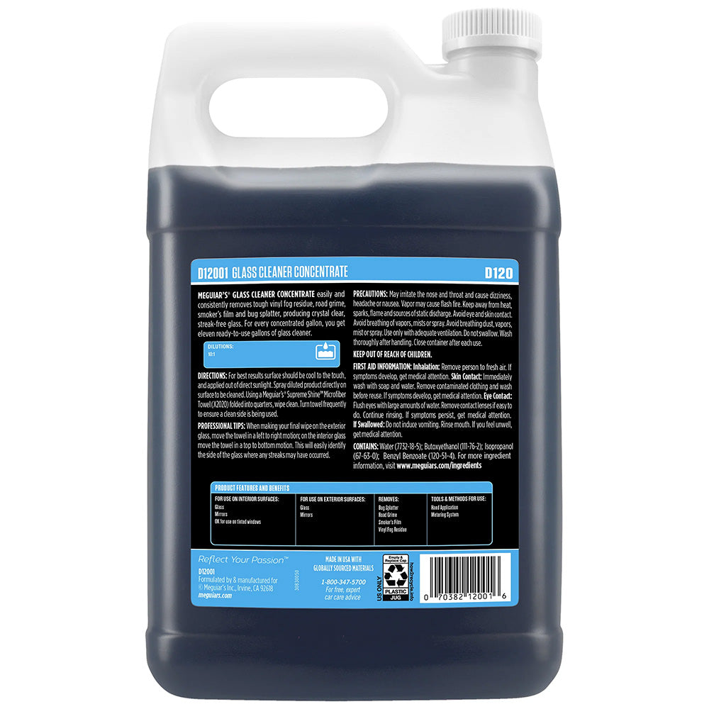 Meguiar's D12001 Glass Cleaner Concentrate - 1 Gallon