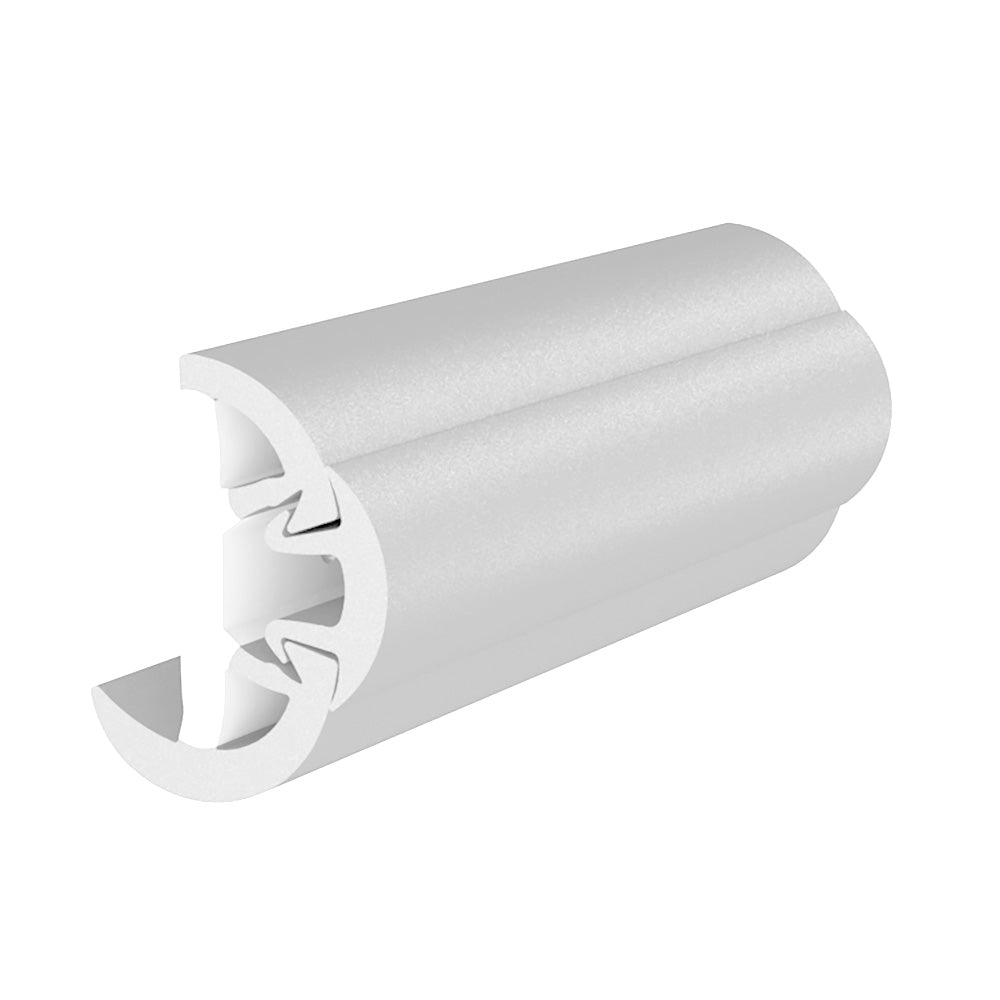 TACO V11-9993WWK80-2 SuproFlex Rub Rail Kit w/Flex Vinyl Overlay Insert - 2"H x 1-1/4"W x 80'L - White w/White Insert
