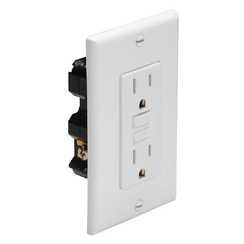 Marinco 1591-FI.WHITE Ground Fault Circuit Interrupter (GFCI) - White