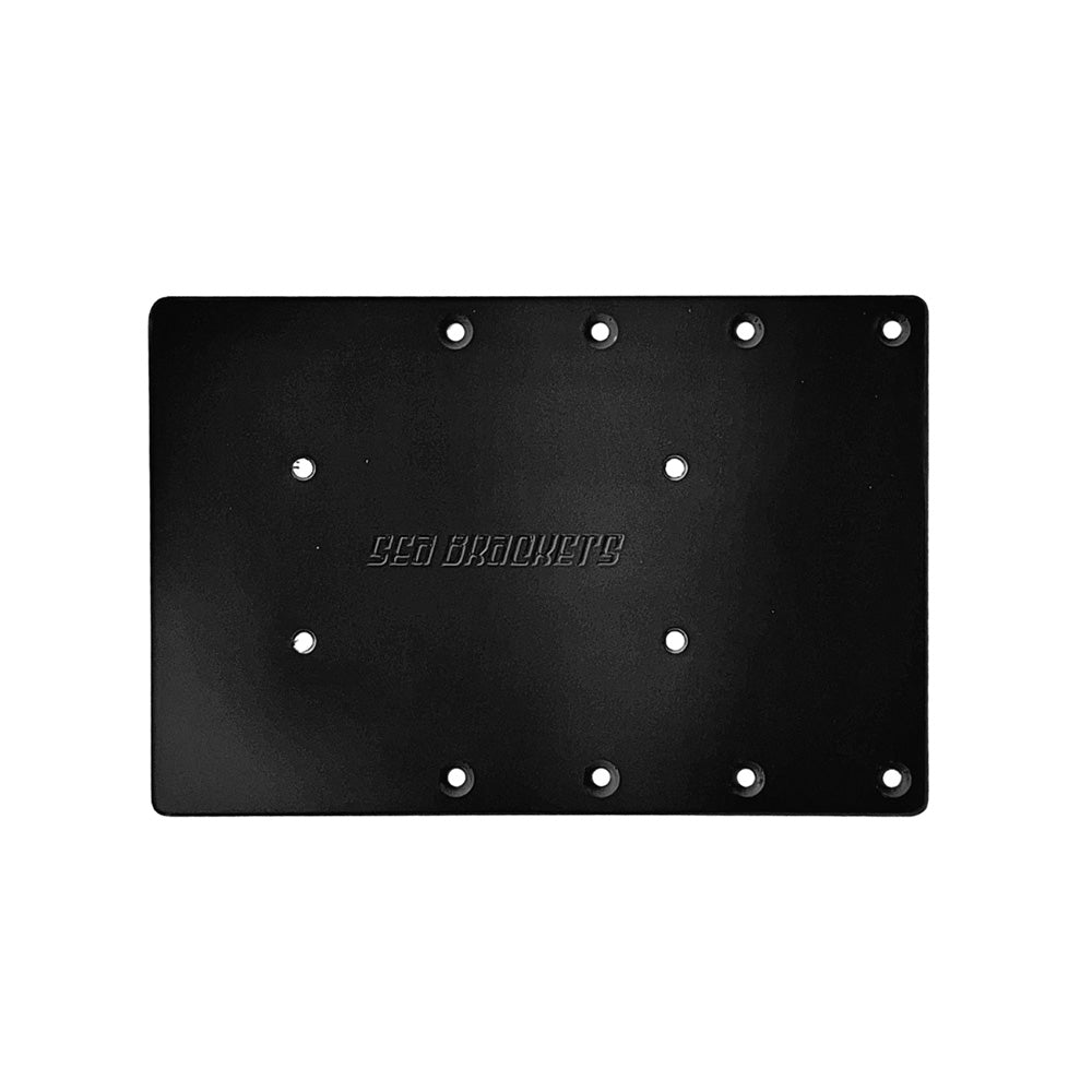 Sea Brackets SEA2313-BLK 12" Straight Trolling Motor Plate f/Garmin Force Kraken - Black