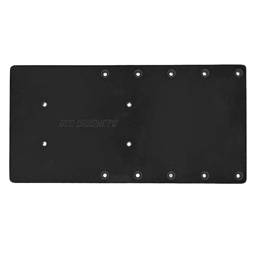 Sea Brackets SEA2301-BLK 16" Straight Trolling Motor Plate f/Garmin Kraken - Black