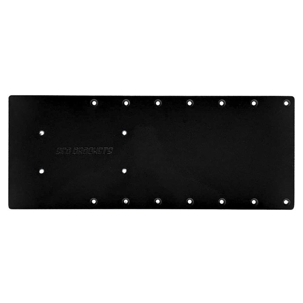 Sea Brackets SEA2303-BLK 20" Straight Trolling Motor Plate f/Garmin Kraken - Black