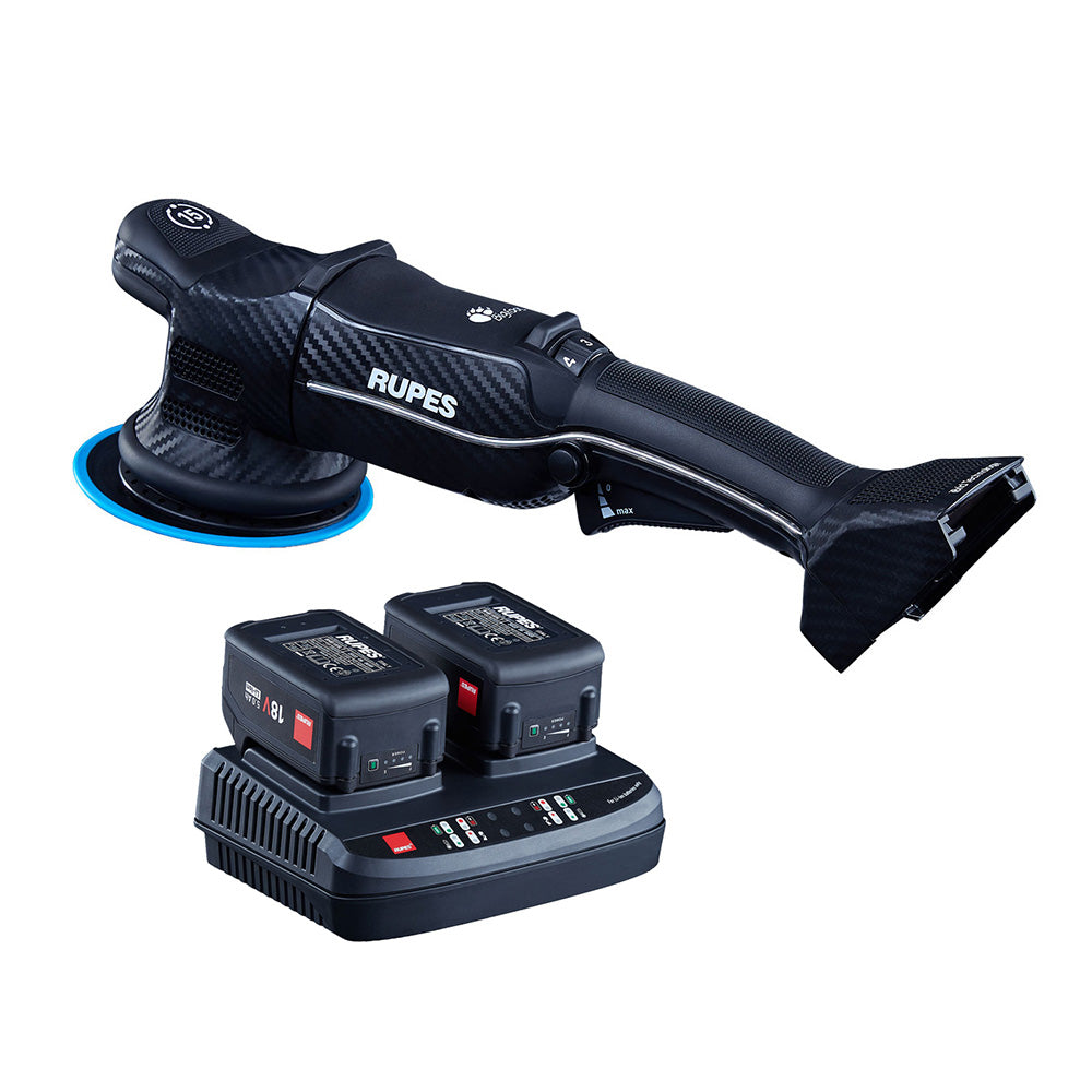 RUPES HLR15/CB2/STD Random Orbital Polisher Bigfoot HLR15 iBrid Tool Plus Charger 2-Batteries