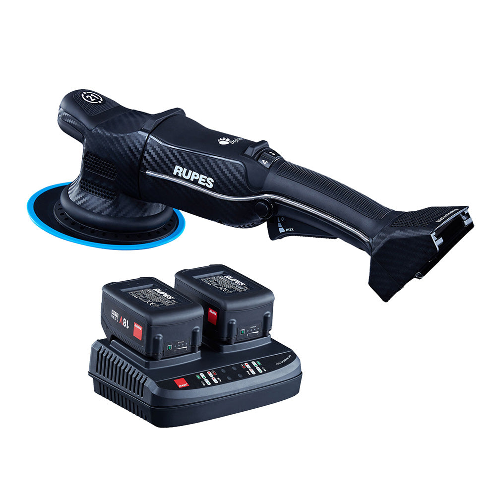RUPES HLR21/CB2/STD Random Orbital Polisher Bigfoot HLR21 iBrid Tool Plus Charger 2-Batteries