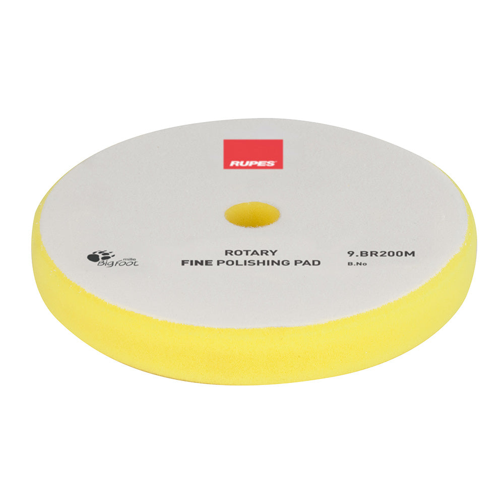 RUPES 9.BR200M Rotary Fine Polishing Foam Pad 175/180mm - Yellow