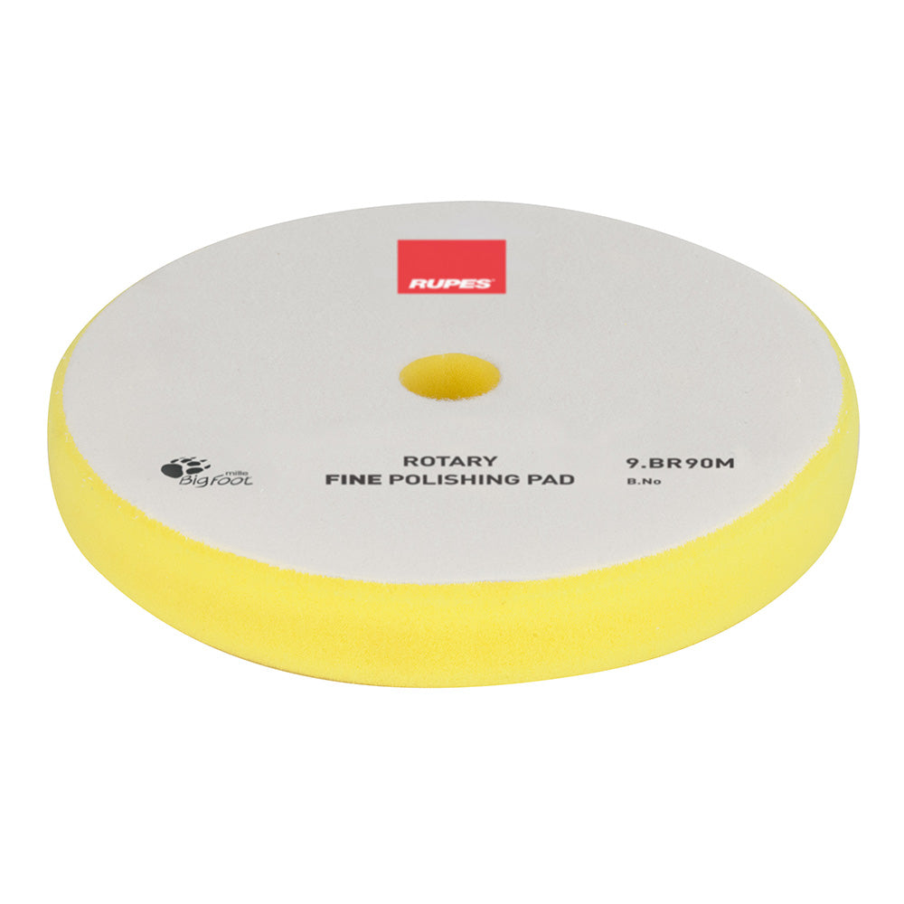 RUPES 9.BR90M Rotary Fine Polishing Foam Pad 75/90mm - Yellow